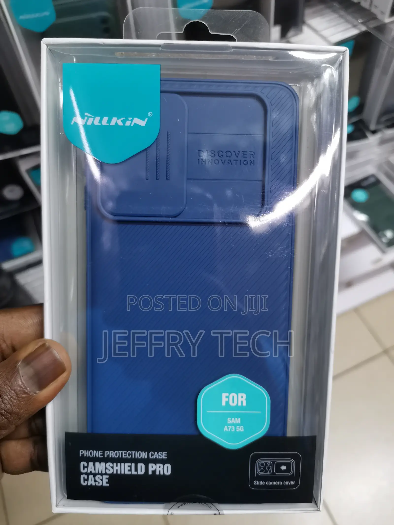 NILLKIN Camshield Pro Camera Slide Case for Samsung A73-Blue