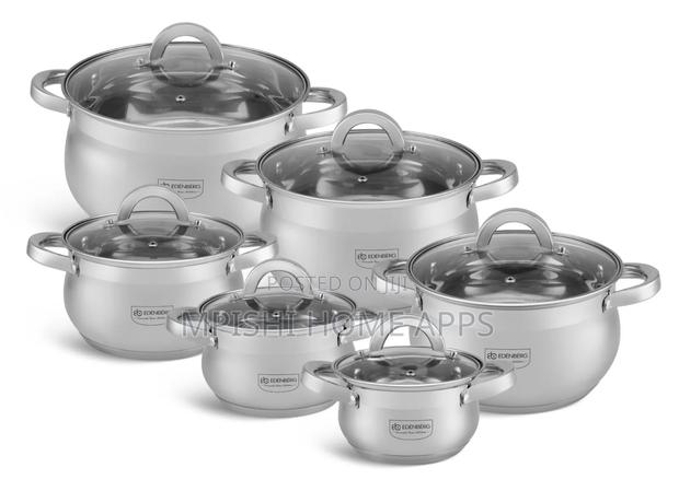 12pcs Edenberg Stainless Steel Cookware Set EB-4065 - thumbnail 3