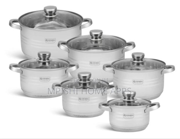12pcs Edenberg Stainless Steel Cookware Set Eb-4037 - thumbnail 2