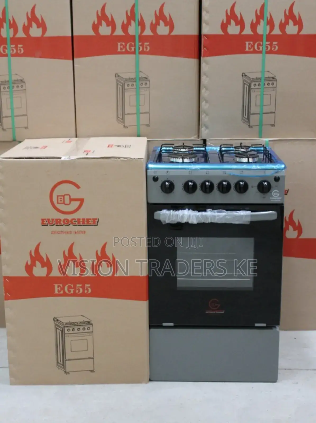 Eurochef Full Gas With Electric Oven +Timer Standing Cooker