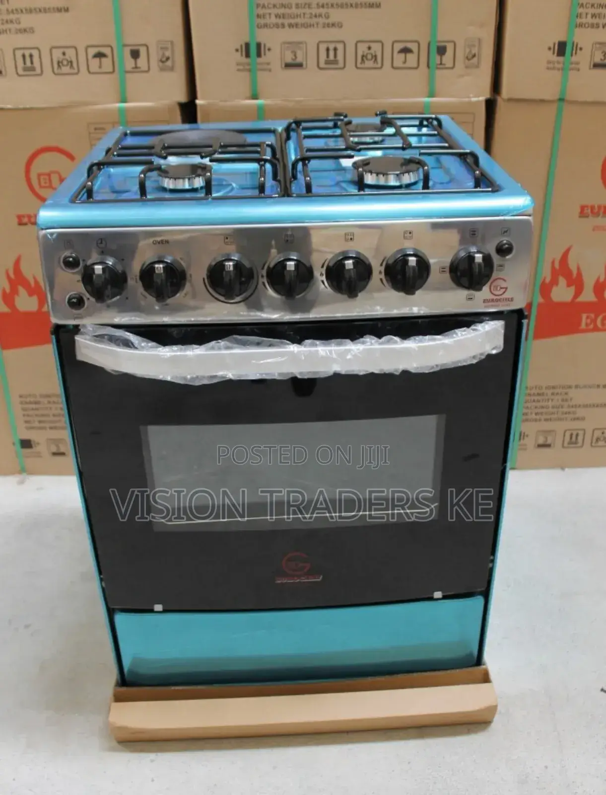 Eurochef 3 Gas+1E 60*65cm Standing Cooker Electric Oven