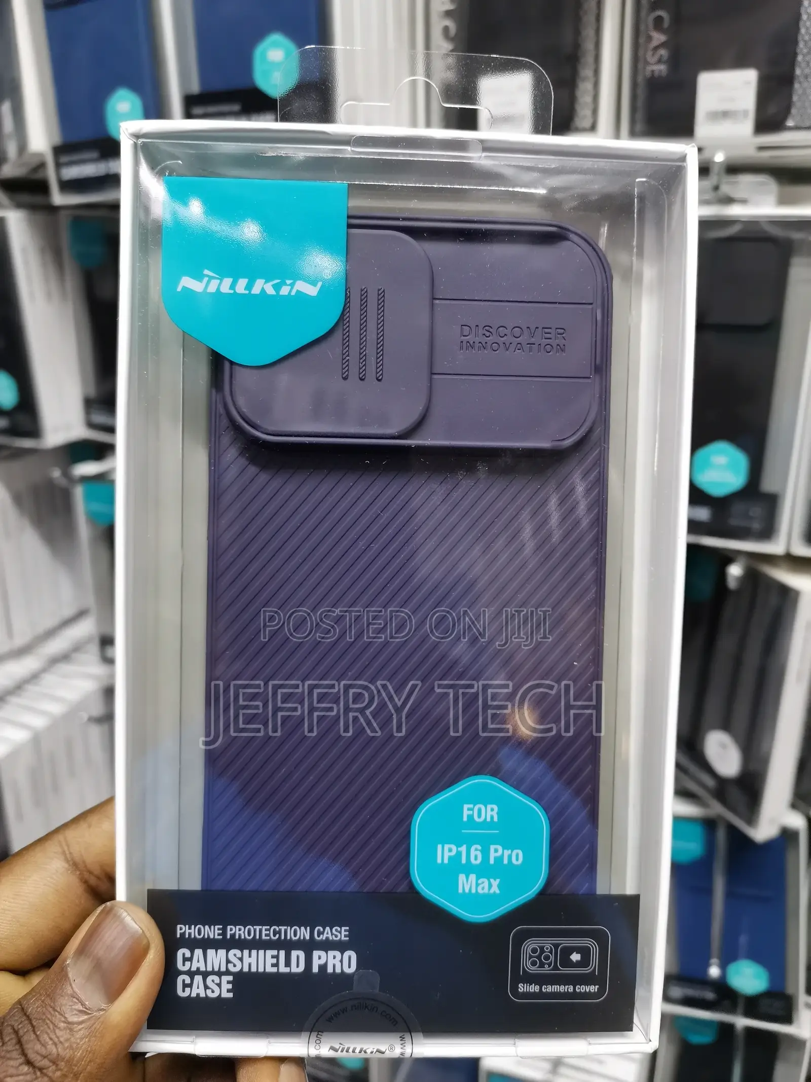 Nillkin for iPhone 16 Pro Max Case With Camshield -Purple