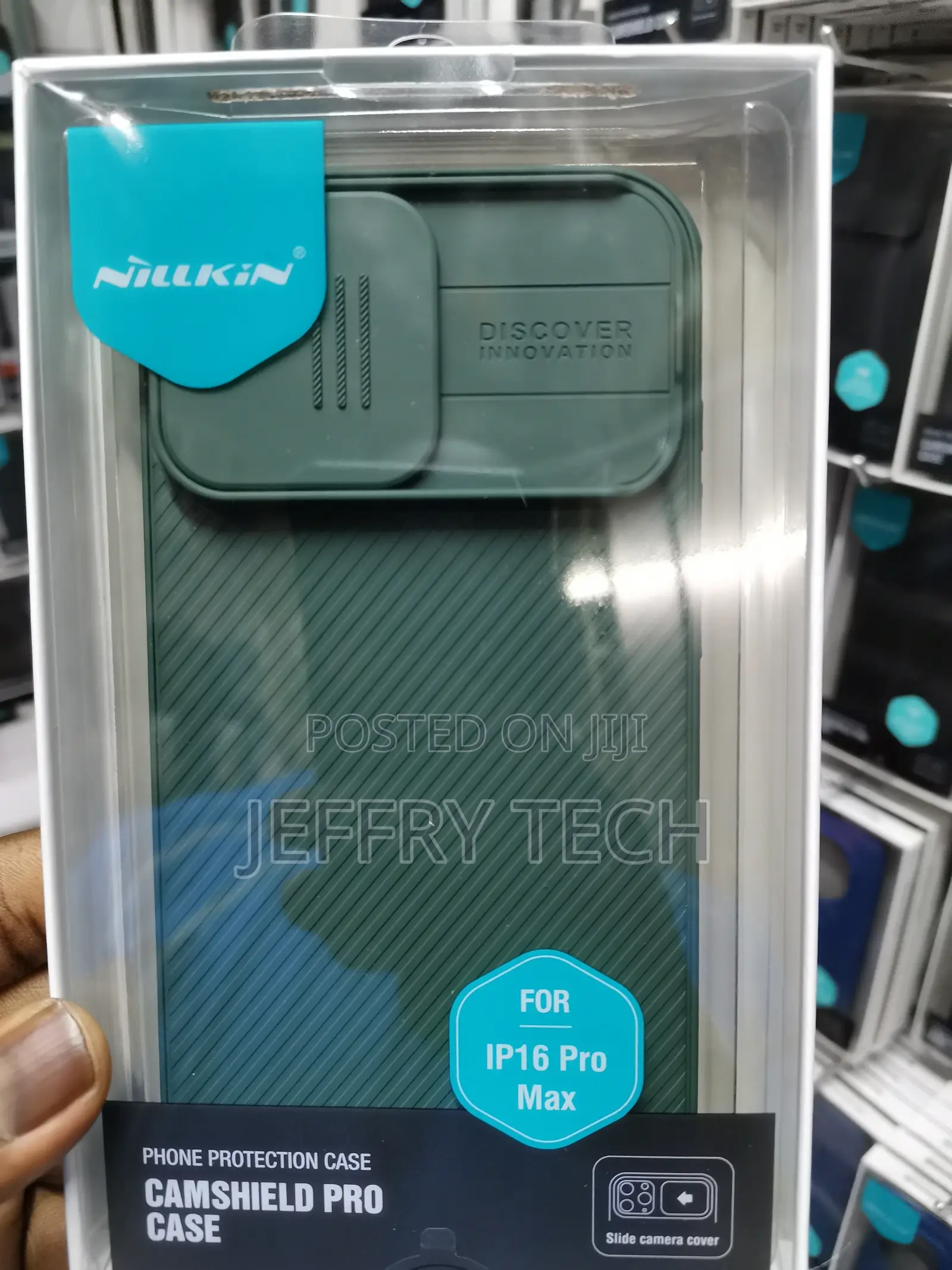 Nillkin for iPhone 16 Pro Max Case With Camshield - Greenl