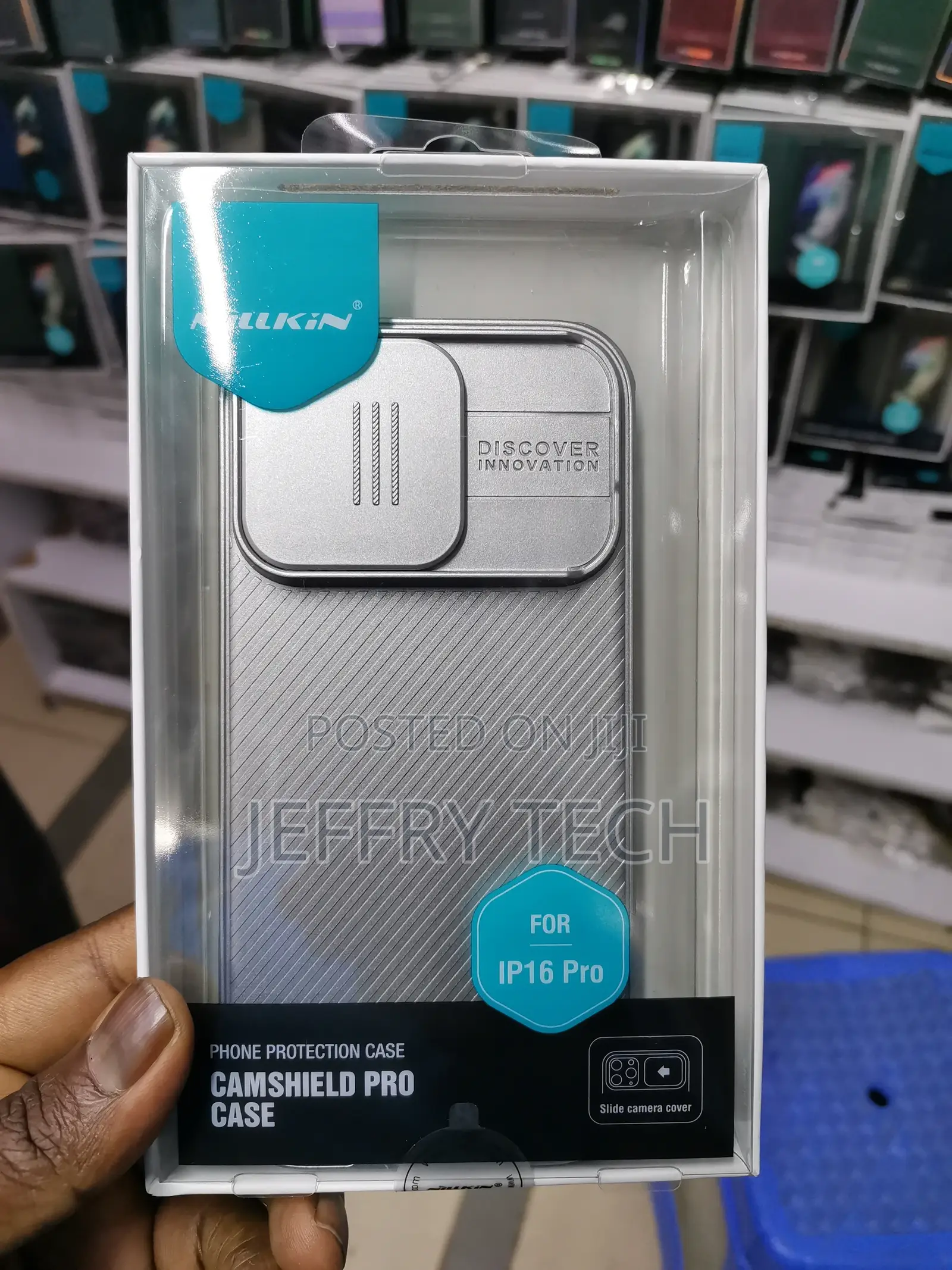 Nillkin for iPhone 16 Pro Case With Slide Camera Cover,-Gray