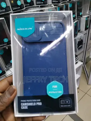 Nillkin for iPhone 15 Plus Case With Camshield -Blue
