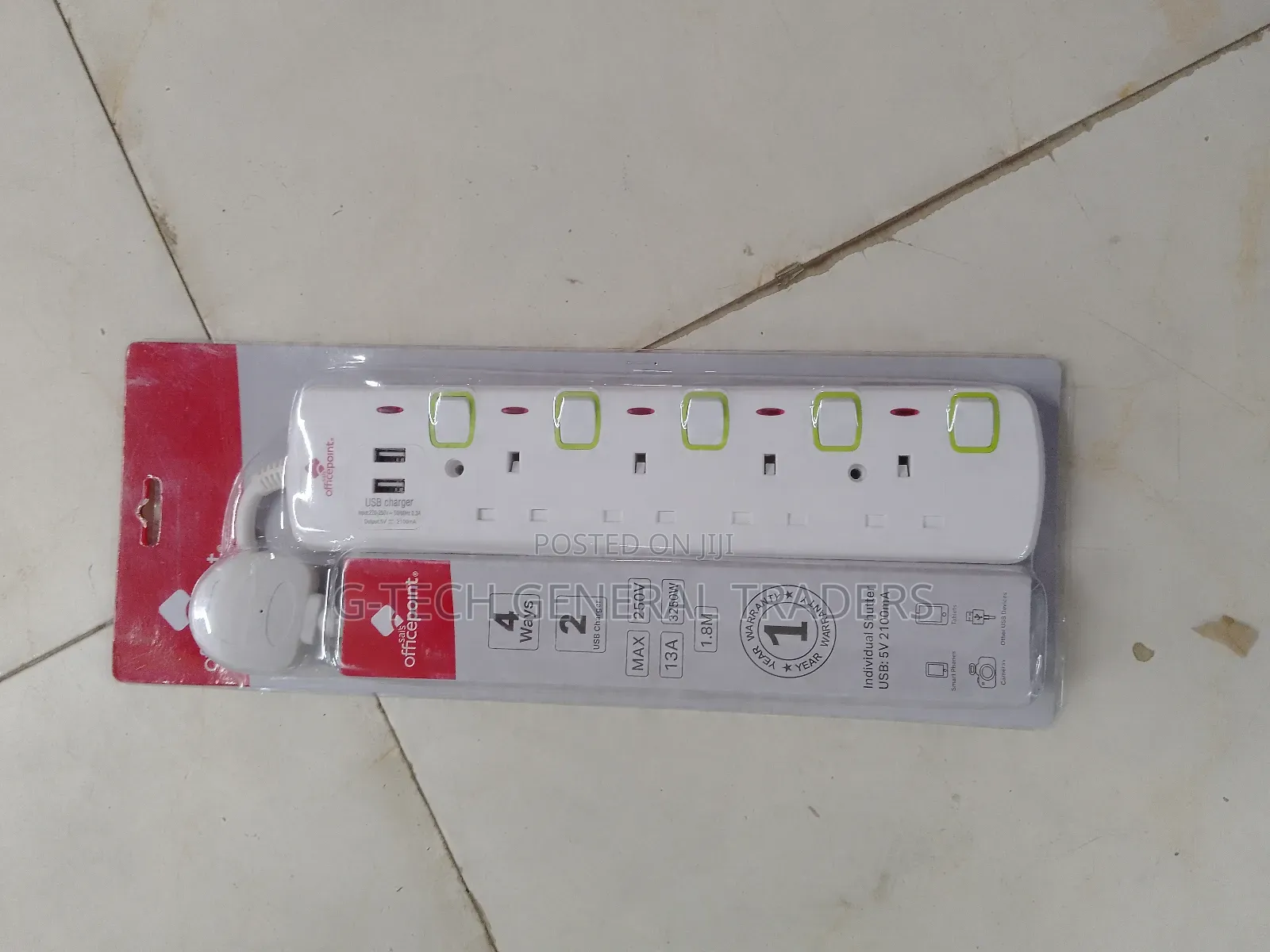Officepoint 4-Way With USB Ports