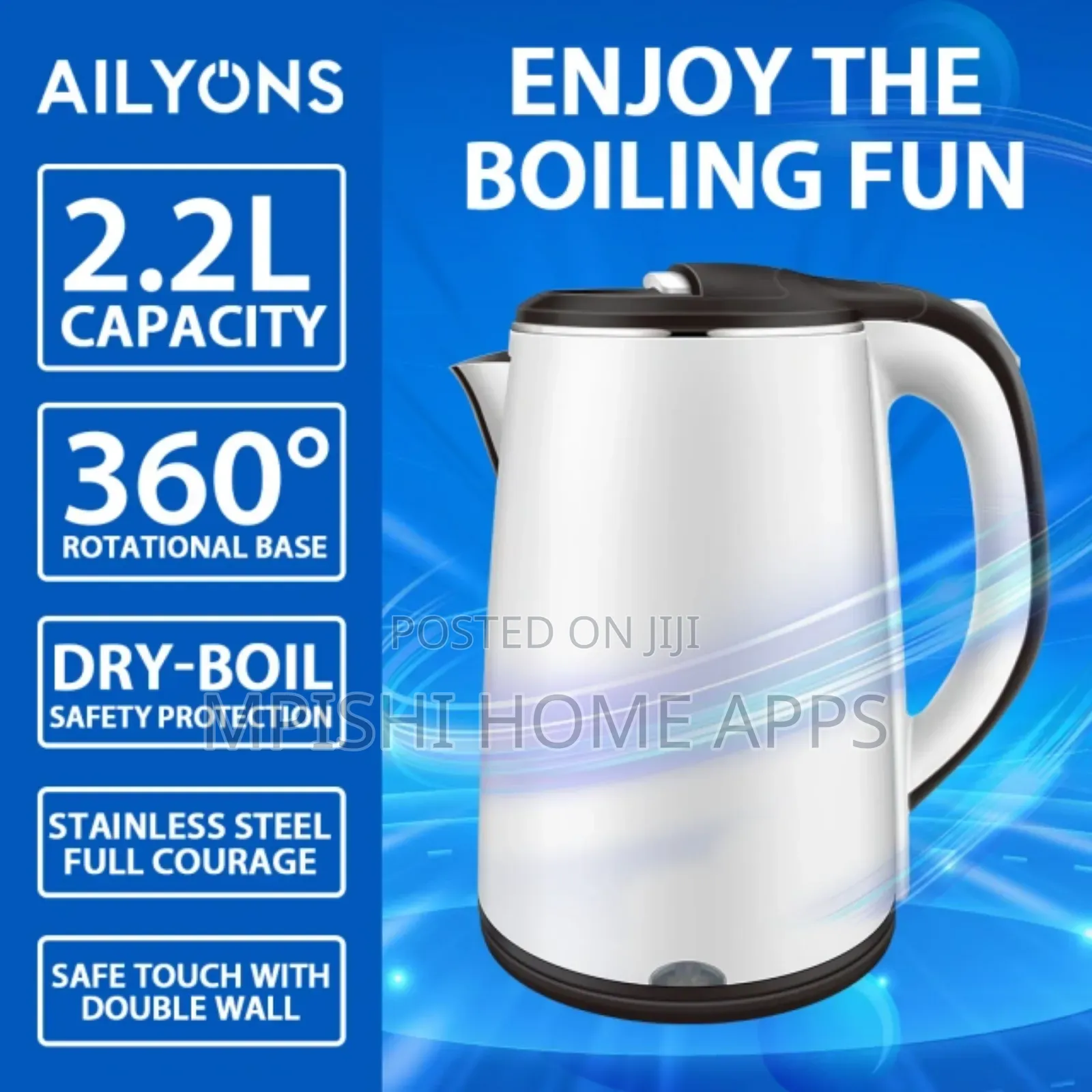 Ailyons Electric Kettle 2.2L FK-0308