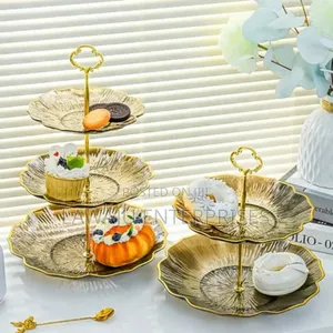 Golden 3 Tier Dessert Stand