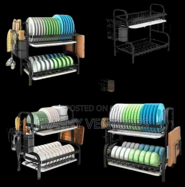 Two Tier Dish Rack (Metallic)