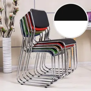 Office Chairs: Chrome Leather Office Guest Chair