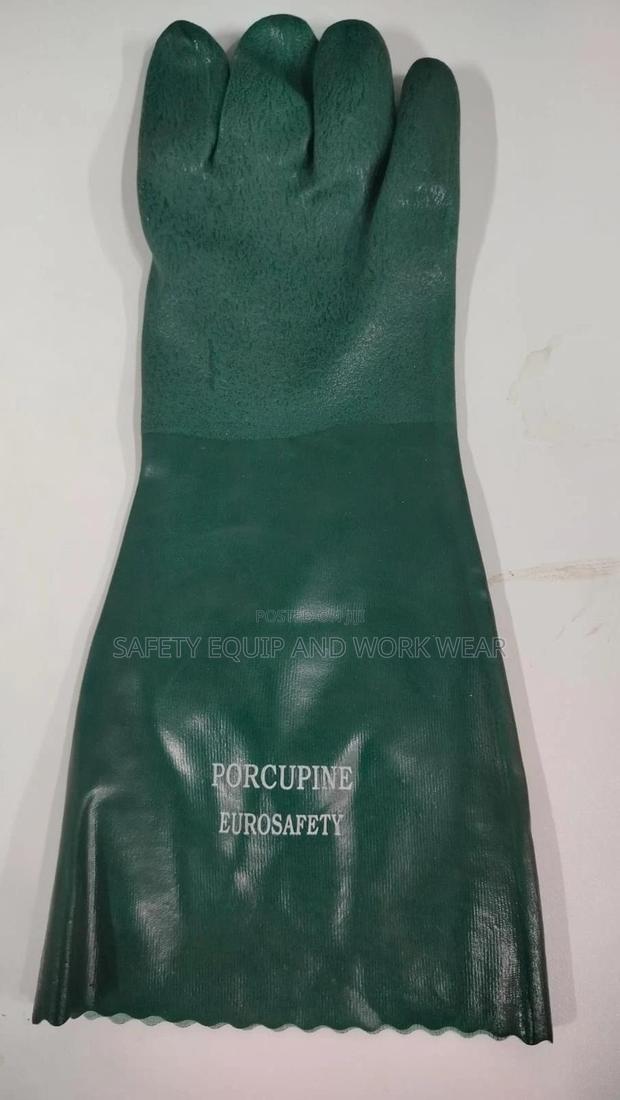 Green Double Dip Pvc Glove - main view