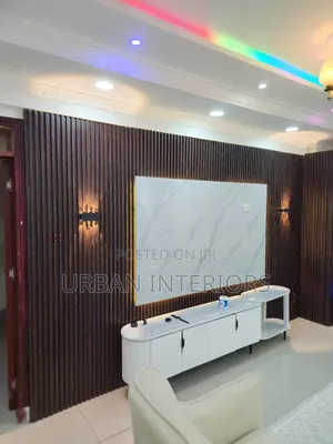 TV Wall Makeover With Lights