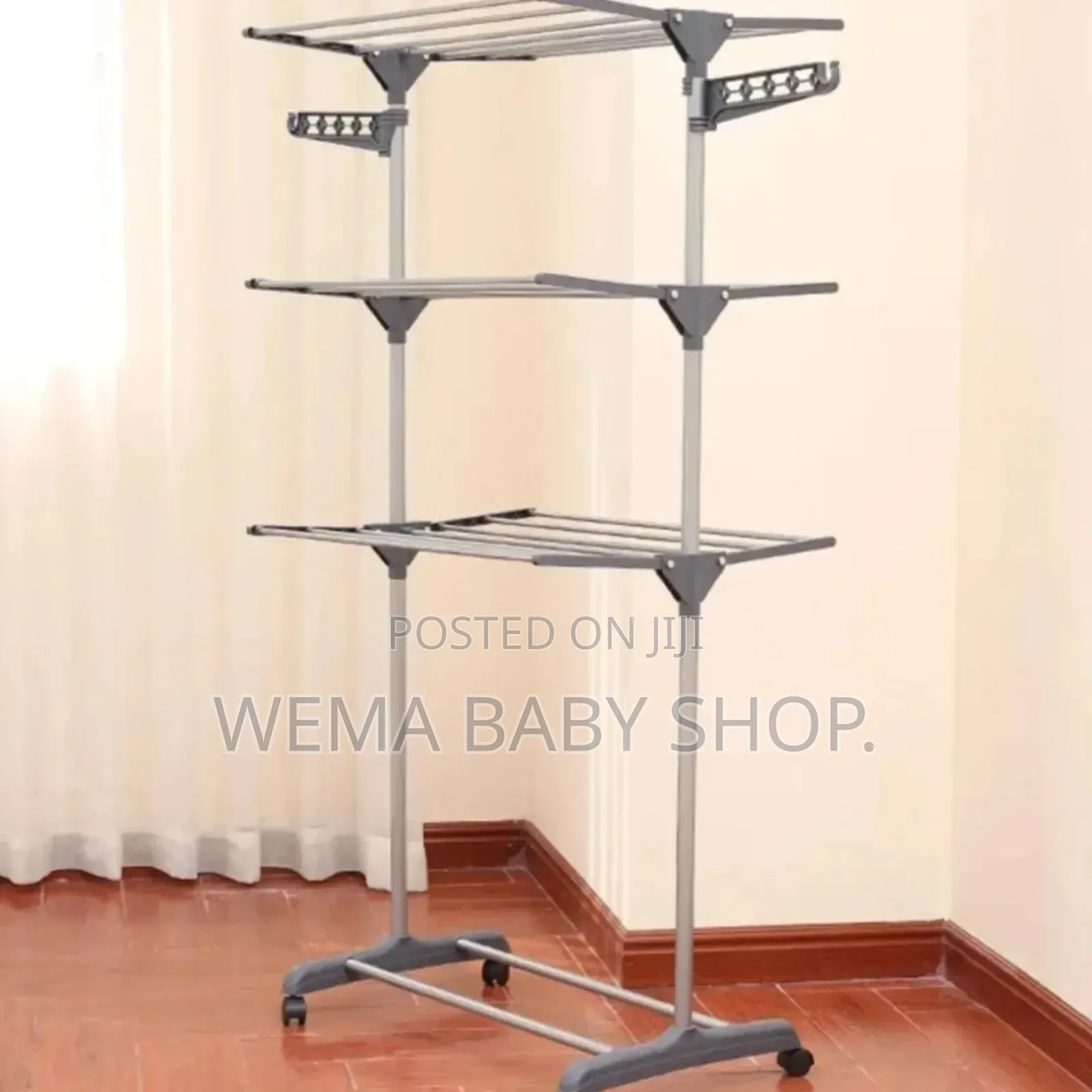 Portable/Movable Laundry Clothes Drying Rack