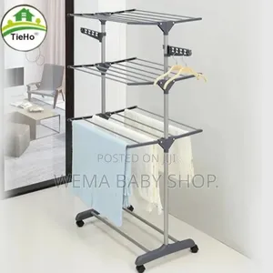 Portable/Movable Laundry Clothes Drying Rack