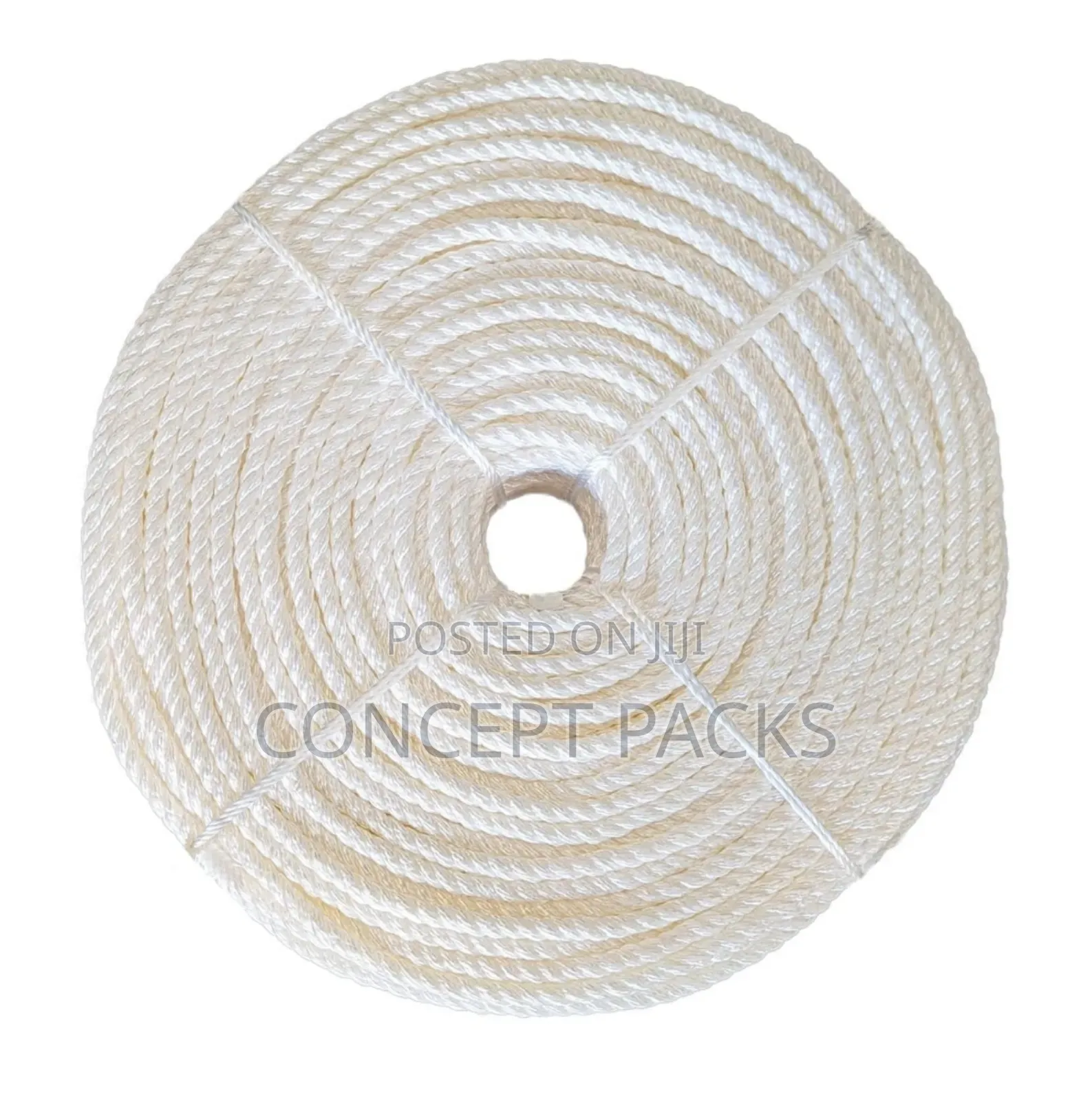 9mm Polythene /Nylon Ply Rope, White. 200m Length Rope-9mm