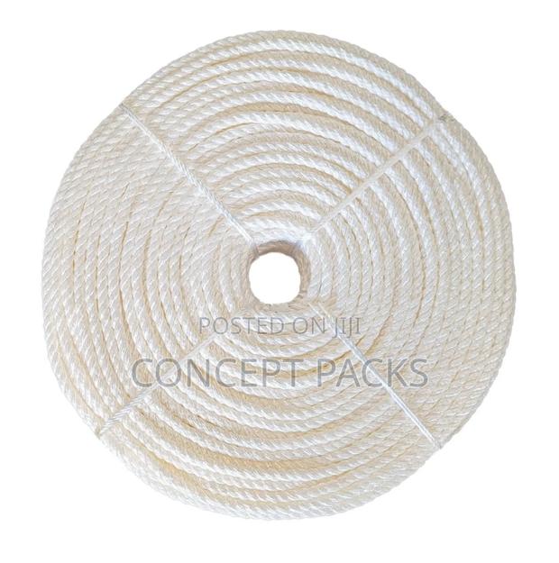 9mm Polythene /Nylon Ply Rope, White. 200m Length Rope-9mm