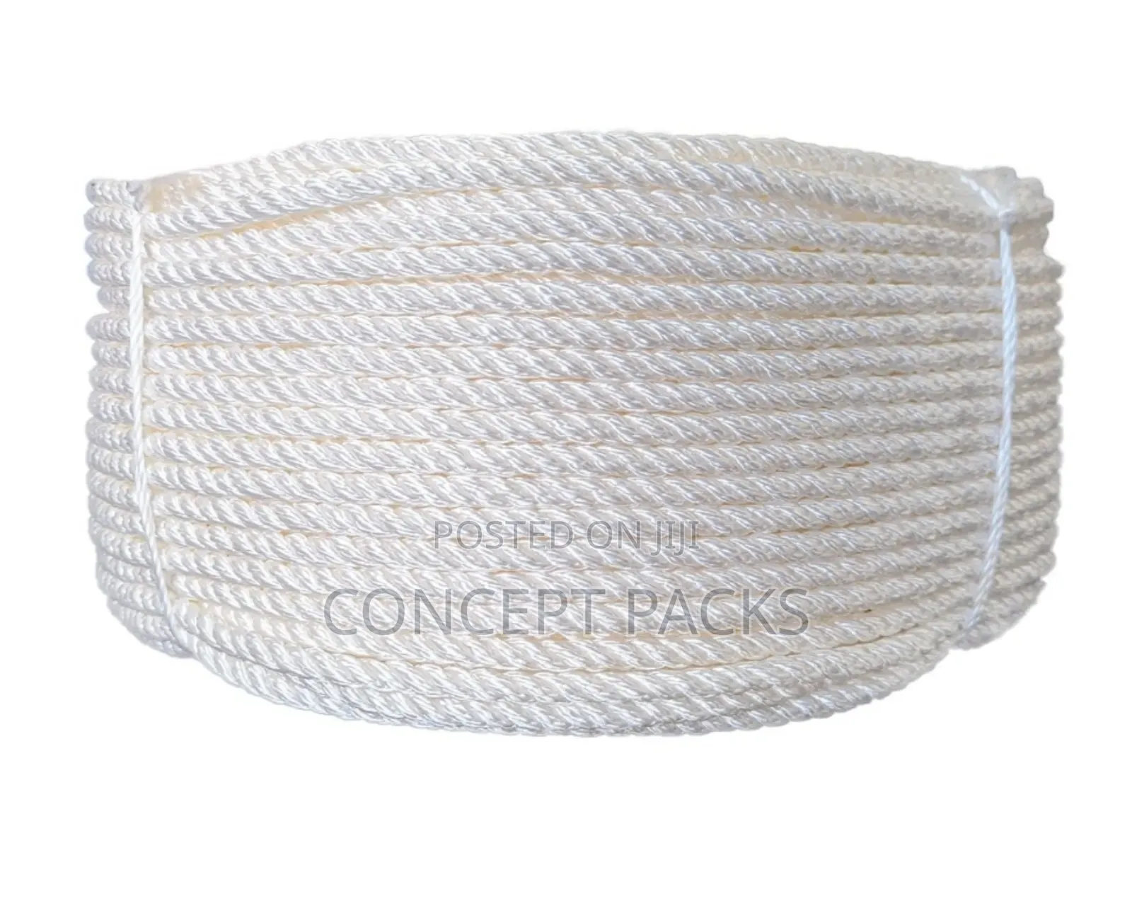 9mm Polythene /Nylon Ply Rope, White. 200m Length Rope-9mm
