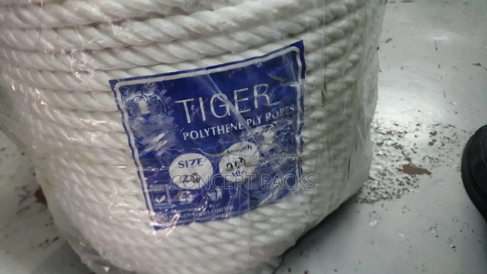 20mm Polythene /Nylon Ply Rope, White. 200m Length Rope-20mm