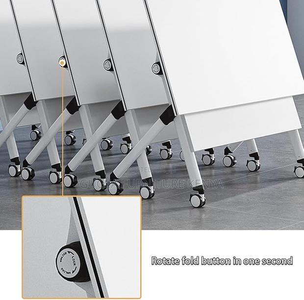 Office Tables:120cm Movable Foldable Computer Office Table - thumbnail 5