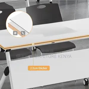 Office Tables:120cm Movable Foldable Computer Office Table