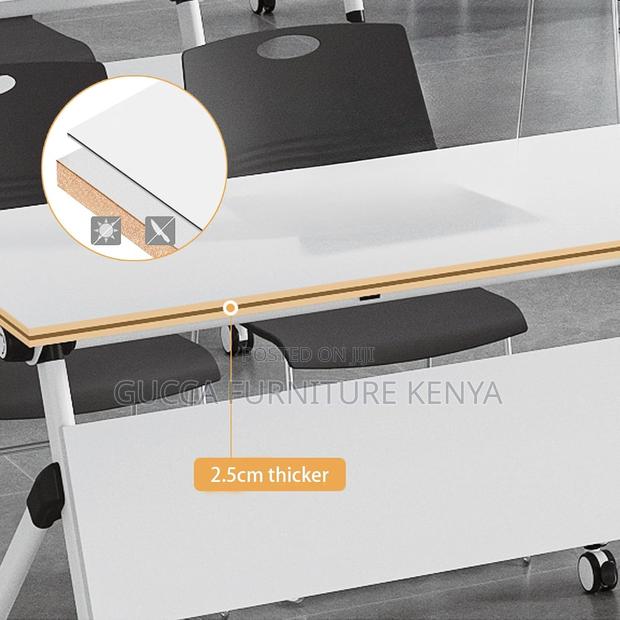 Office Tables:120cm Movable Foldable Computer Office Table - thumbnail 3