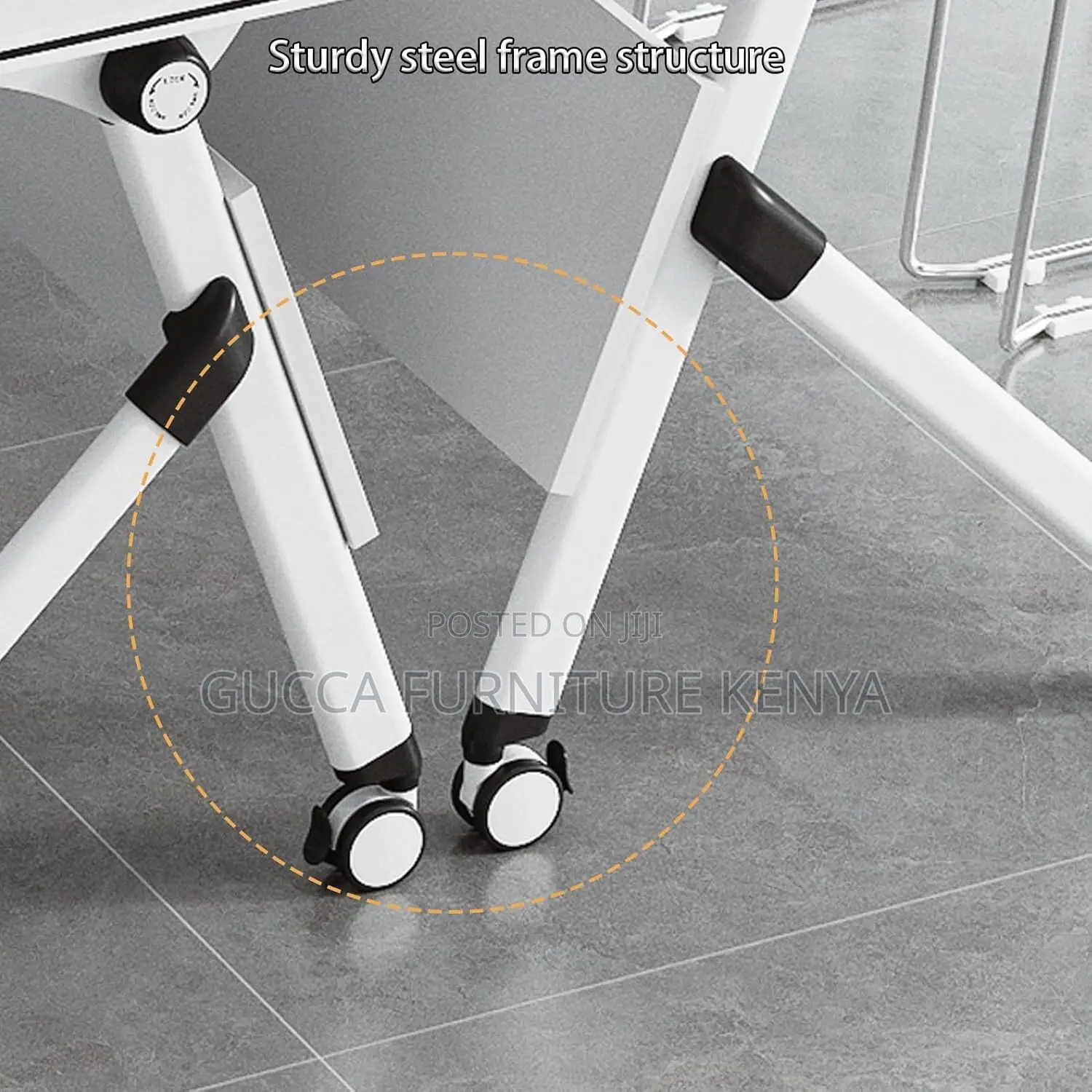 Office Tables:120cm Movable Foldable Computer Office Table
