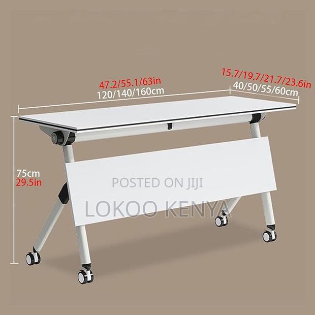 Office Tables:1200mm Movable Foldable Computer Office Table - thumbnail 2