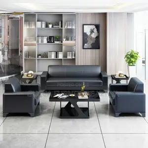 Sofas:5-Seater PU Leather Executive Office Sofa Set