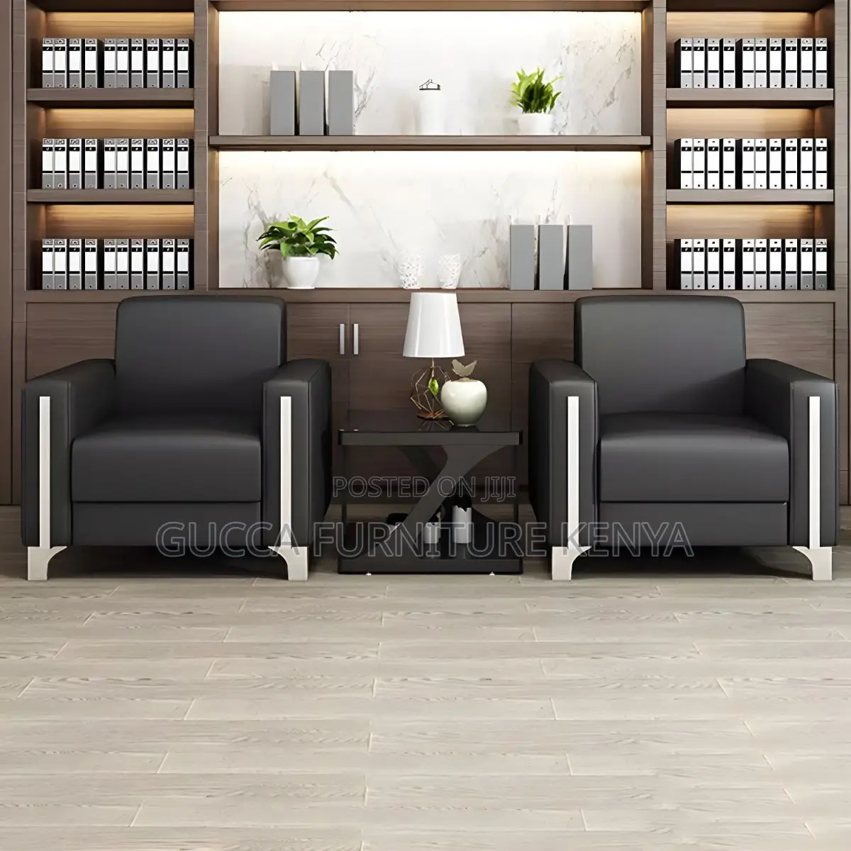 Sofas:5-Seater PU Leather Executive Office Sofa Set