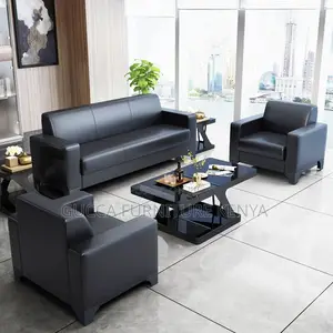 Sofas:5-Seater PU Leather Executive Office Sofa Set