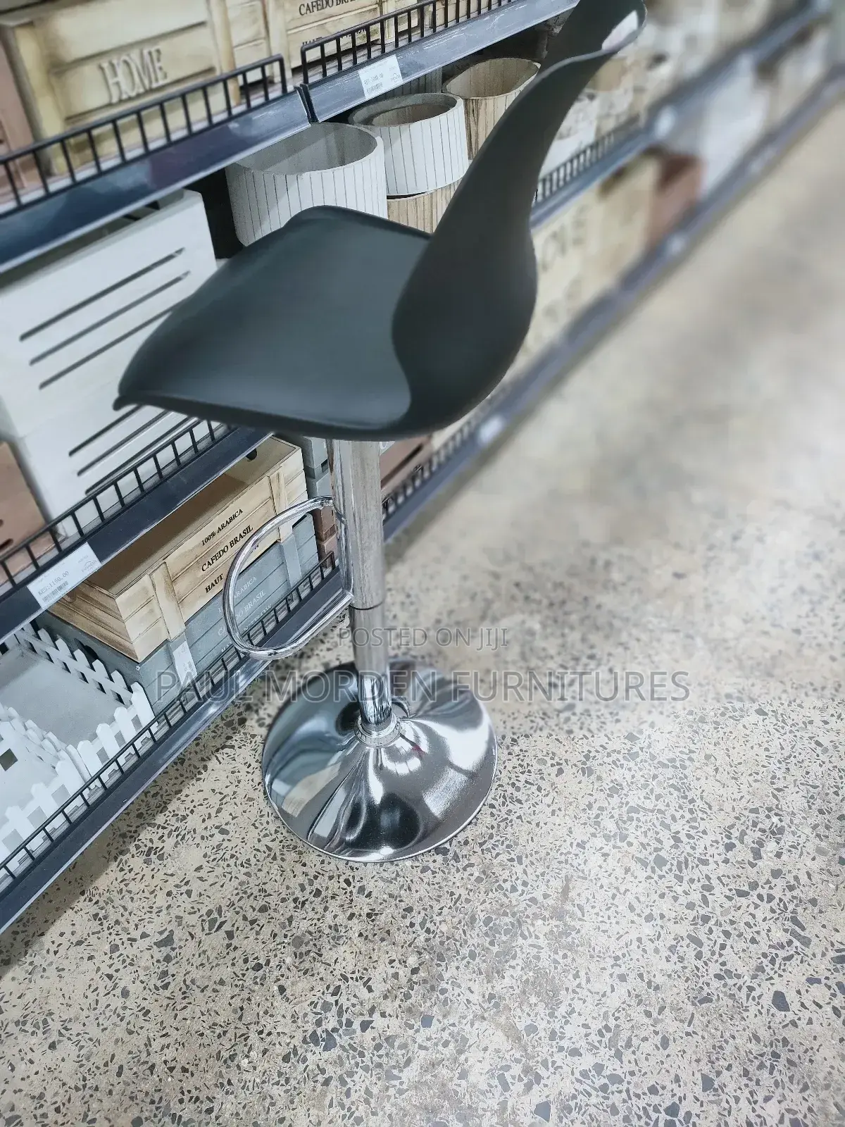 Black Adjustable Height Brand New Swivel Barstool