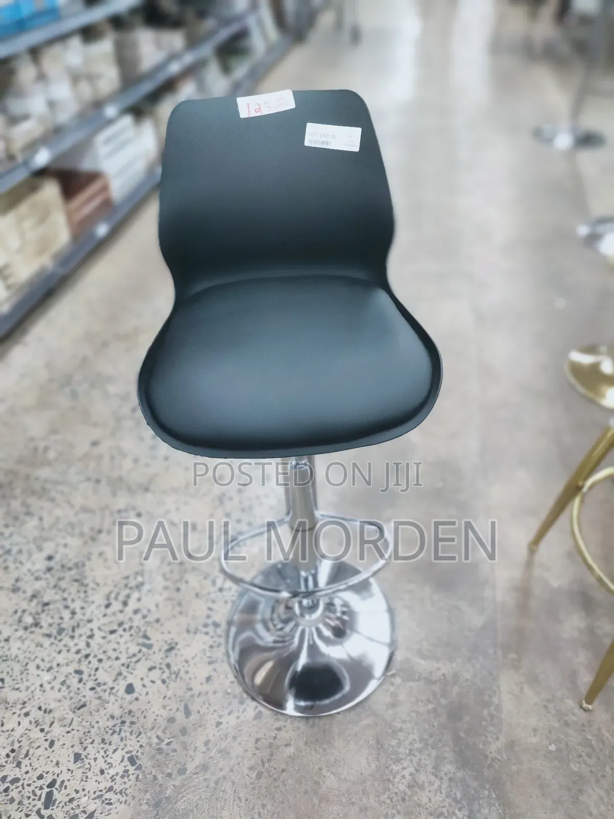 Black Adjustable Height Brand New Swivel Barstool