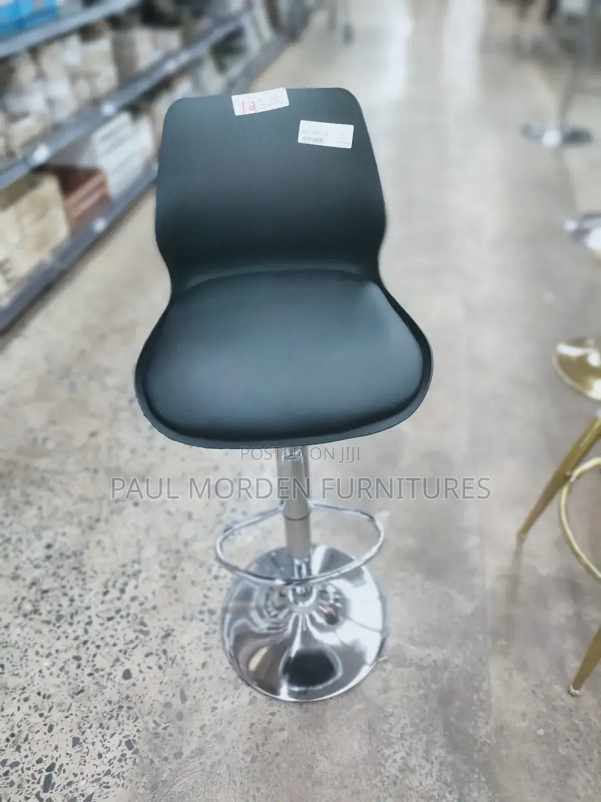 Black Adjustable Height Brand New Swivel Barstool