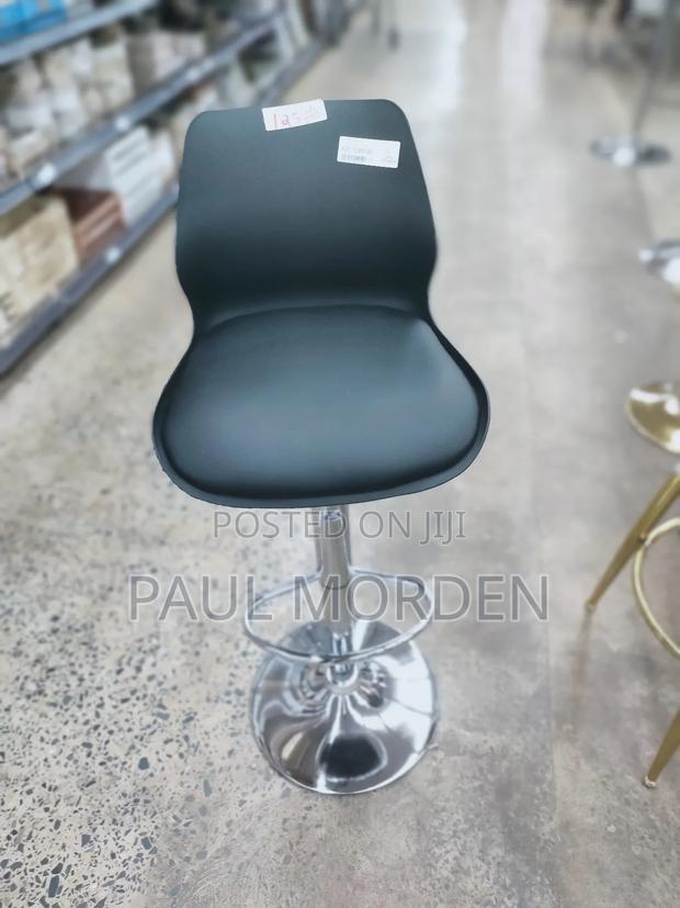Black Adjustable Height Brand New Swivel Barstool - thumbnail 2