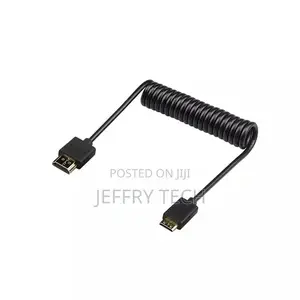 Micro HDMI to HDMI Cable Spiral Cable