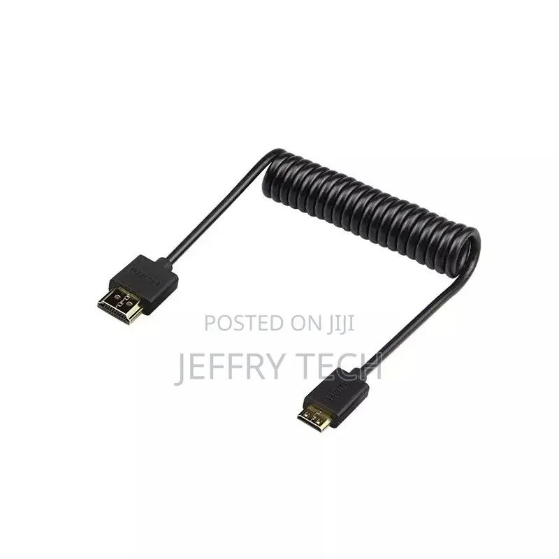 Micro HDMI to HDMI Cable Spiral Cable