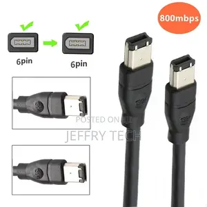 Firewire 1394 6-Pin Male to Male Cable IEEE1394 6P M/M Cord