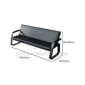 Office Chairs: Kinsuite Leather 5-Seat Reception Office Sofa