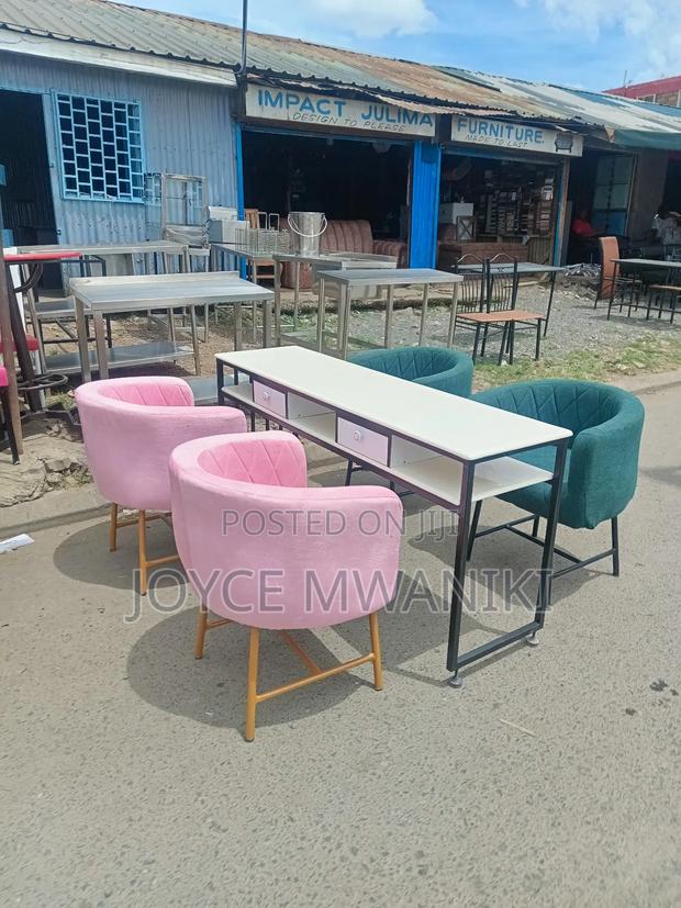 Manicure Set Double, 4 Seater With Marble Top - thumbnail 3