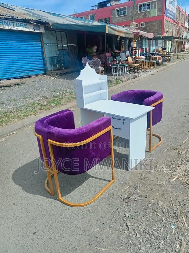 Manicure Set, Purple and White Table - main view
