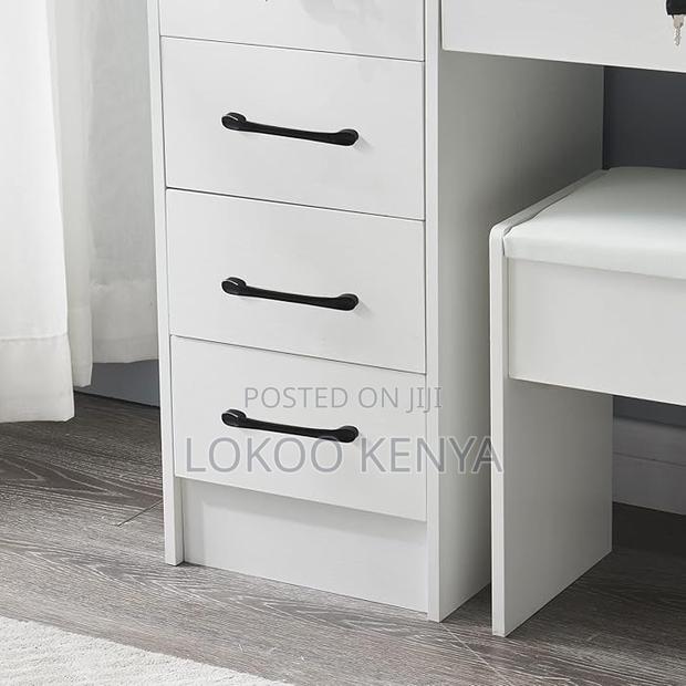 Dressers: Vanity Make Up Dressing Table With Cushioned Stool - thumbnail 3