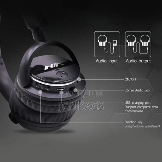 NIA Q1 Wireless Stereo Music Wired Earphone With Mic - thumbnail 2