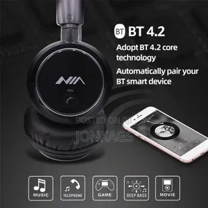 NIA Q1 Wireless Stereo Music Wired Earphone With Mic