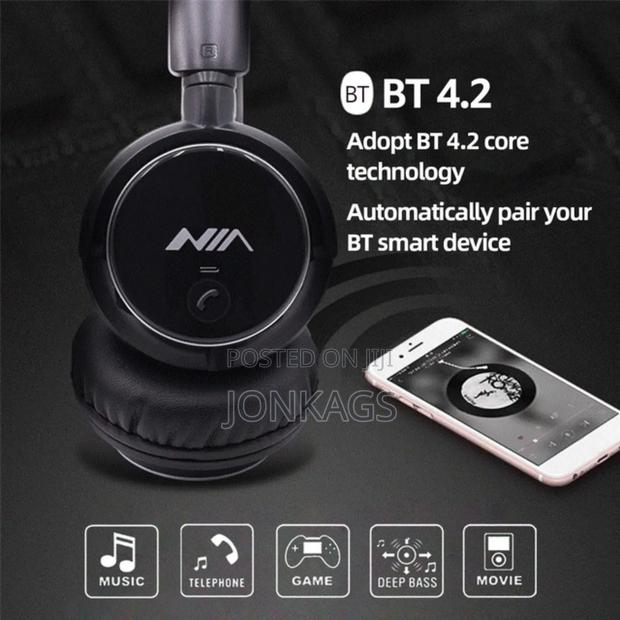 NIA Q1 Wireless Stereo Music Wired Earphone With Mic - thumbnail 3