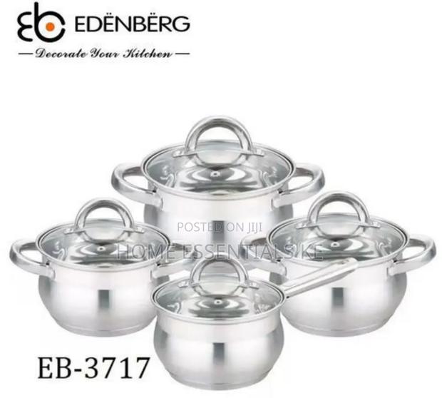 *8pc Edenburg Stainless Steel Cookware