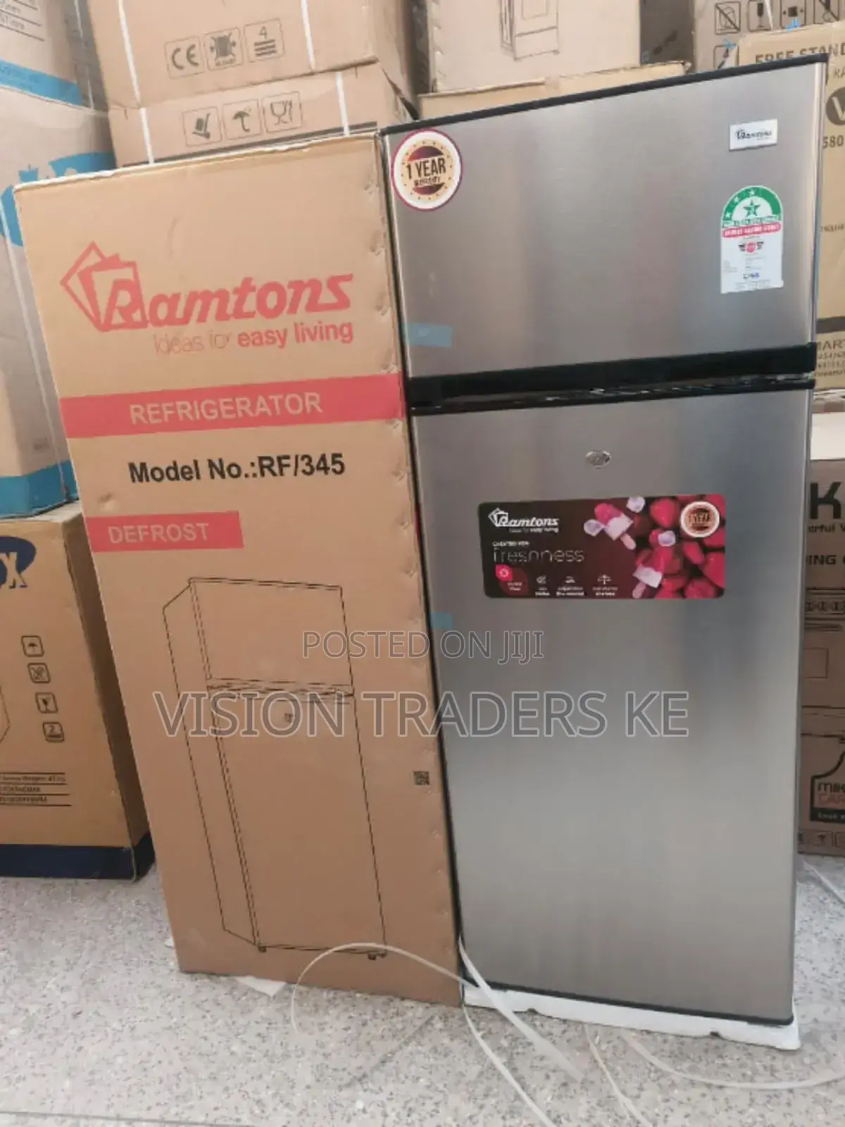 Ramtons RF/345 204ltrs Defrost Double Door Refrigerator.