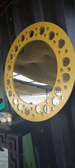 Gold Round Mirror