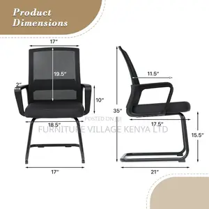 Guest Side Chair With Upholstered Seat Lumbar Support