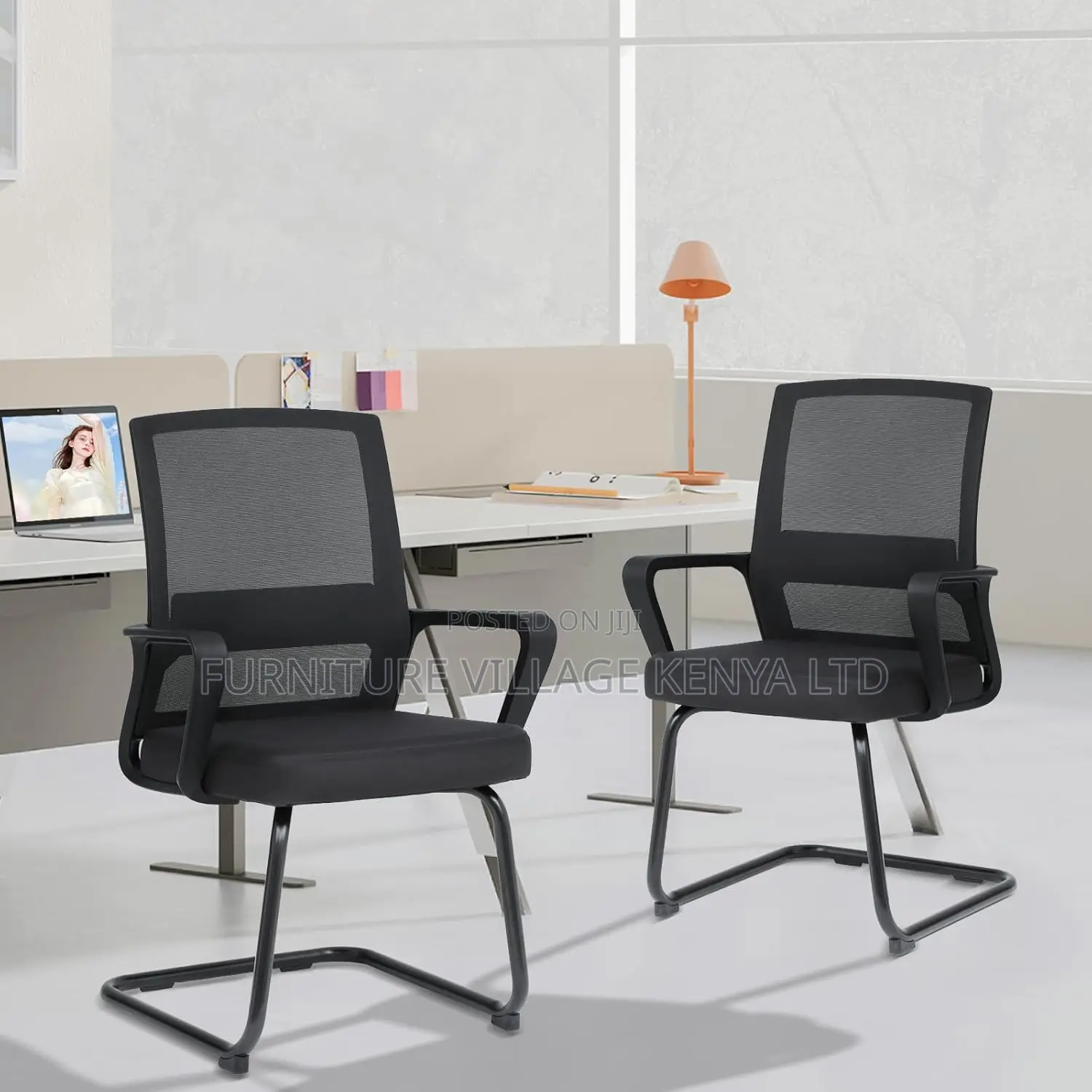 Guest Side Chair With Upholstered Seat Lumbar Support