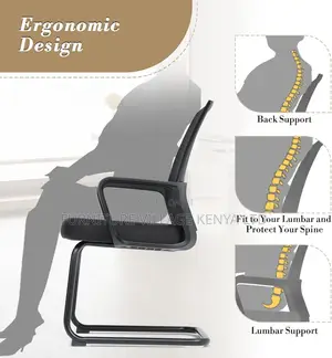 Guest Side Chair With Upholstered Seat Lumbar Support